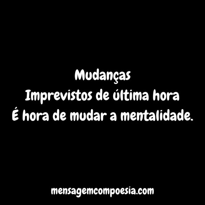 Mudanças