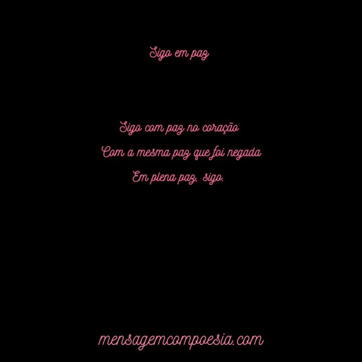 Sigo em paz