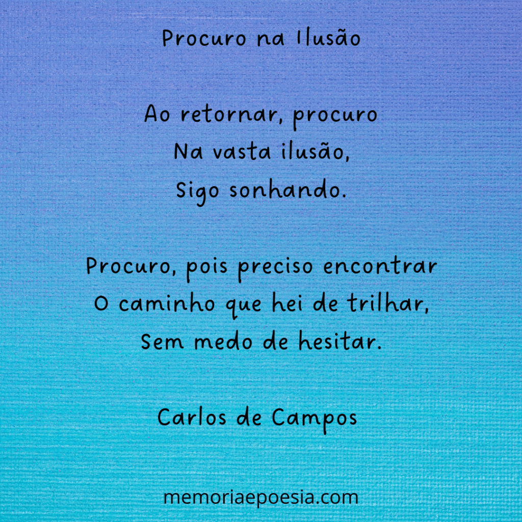 Procuro na ilusão